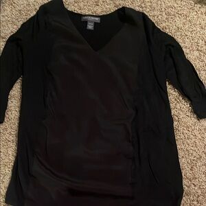 Maternity Elegant Black V-Neck Women's Top